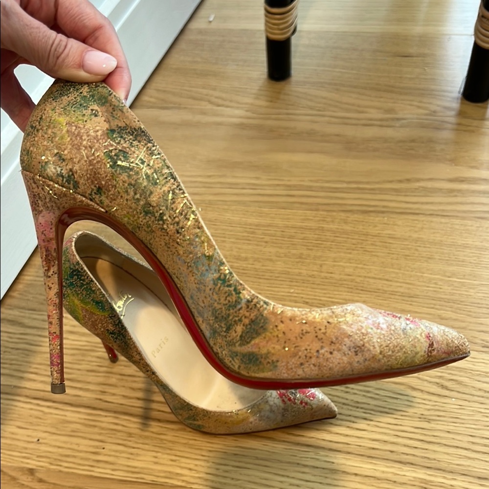 Christian Louboutin Cork Bloom Pigalle size 38 - Picture 5 of 8